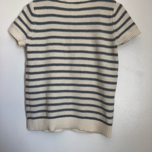 Anne Loft striped cotton T-shirt top in XS - Picture 4 of 6